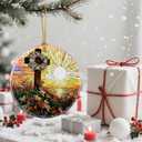 Christ Cross Ornament, Religious Christmas Ornaments, Christmas Tree Ornaments, Christian Holiday Decor | Gifts for Christian, Gifts for Religious Women