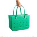 Fazhesici Large Beach Waterproof Travel Tote Bag Washable Open Tote Bag for Beach Boat Pool Work Green