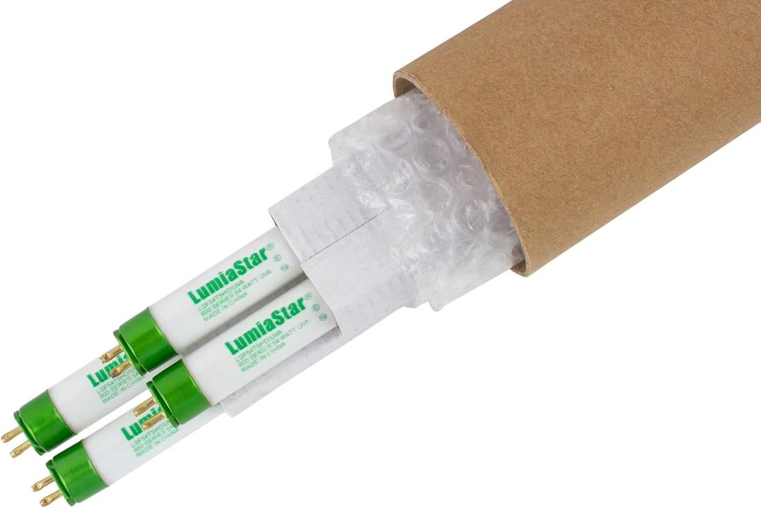4 Pack of 46/54W T5 UV Fluorescent Grow Lamps, Great for F54T5HO Tubes Replacement to Upgrade T5 Grow Lighting System for Strong & Fast Grow!