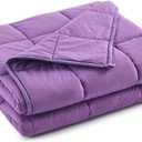 RelaxBlanket Weighted Blanket | 60''x80'',10lbs | for Individual Between 90-140 lbs | Premium Cotton Material with Glass Beads | Purple