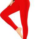 Soft Leggings for Women - High Waisted Tummy Control No See Through Workout Yoga Pants, Size S/M