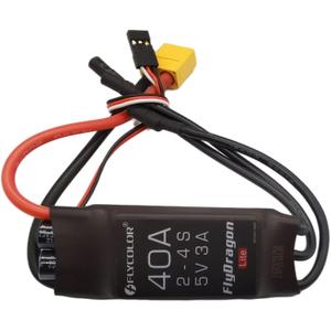 40A ESC 2-4S Electric Speed Controller 5v 3A BEC with XT60 & 3.5mm Bullet Plugs for RC Drone Airplane Brushless Motors