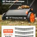 VEVOR 3 Packs Lawn Sweeper Brush Replacement, Compatible with VEVOR 30 in Lawn & Leaf Collector Sweepers, Yard Sweeper Brush Paddle with Durable V-Shaped Bristles for Easy Grass Leaf Cleanup