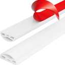 39-Inch New Shower Threshold Water Dam Barrier, Collapsible Self-Adhesive Silicone Shower Water Guard for Bathroom Bathtub and Kitchen, Shower Water Blocker Suitable for Wheelchair Access(White)