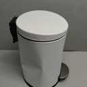 TIPGO Small Trash Can with Lid Soft Close, 4.5 Liters / 1.2 Gallon Bathroom Garbage Can, Mini Step Trash Bin, Stainless Steel Wastebasket for Bathroom, Bedroom, Office (White)