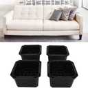 Pack of 4 Rubber Chair Risers, Heavy Duty Furniture Riser Blocks, Stable Support Suitable for Beds, Tables, Cabinets, Sofas, Couches (Style 2)