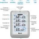Indoor Outdoor Thermometer Wireless, 4.5 Inch Display Digital Hygrometer Thermometer Temperature Humidity Monitor with 330ft Range Sensor and Adjustable Backlight
