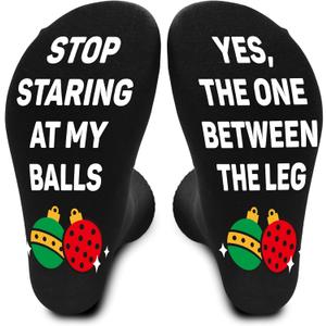 Funny Office Socks, Novelty Inspirational Socks for Coworker or Team Lead (Balls Black)