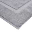 Amazon Basics Banded Bathroom Bath Rug Mat, Powder Gray, 31 inches L x 20 inches W