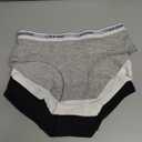 Calvin Klein Girls Modern Cotton Hipster Underwear, MultiPack Heather Grey, Classic White, Black - 3 Pack, Medium Size 7/8