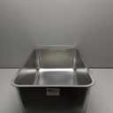 Stainless Steel Cat Litter Box, High Side Metal Litter Box, Metal Kitten Litter Pan, Pet Cleaning Tool for Big and Small Cats, Rabbits, Non-Stick Cat Poop Box odorless 19.7"x13.8"x5.9"