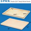 Falling in Art 2 Pack 12x18 Unfinished Birch Wood Panels Kit for Painting