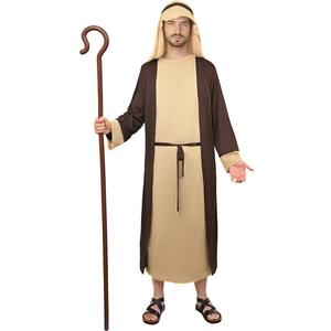 2Pcs Men Shepherd Costume,Halloween Christmas Robe Cosplay. Large
