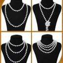 Zinniday Vintage 1920s Accessories for Women, 5 Pcs 20s Flapper Accessories Roaring 20s Theme Set for Evening Cocktail Prom (Black)