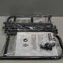 Gonfoam 3-Tier Expandable Shoe Rack,Adjustable Shoe Shelf Storage Organizer Heavy Duty Metal Free Standing Shoe Rack for Entryway Closet Doorway (Black)