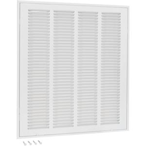 EZ-FLO 16 x 20 Inch (Duct Opening) Return Air Vent Cover for Wall or Ceiling, Solid Steel Return Air Filter Grille, HVAC Vent Cover, White, 61631