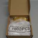 Tenceur 1000 Pcs Hang Tag String with Metal Pins - 6. 5" White Nylon Strings Price Tags & 0. 87" Metal Ground Gold Pins, Security Loop Fasteners for Clothing Price Tags