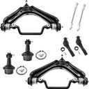 ASTARPRO 8pcs Front Upper Control Arm and Lower Ball Joint Outer Tie Rod End and Sway Bar Link Compatible with 2002-2003 Ford Explorer Mercury Mountaineer