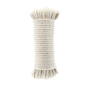 Amazon Basics Natural Cotton Braided Rope, Strong, Low Stretch, All-Purpose, Clothesline, DIY Projects, Crafting, Indoor & Outdoor Use, 3/16 Inch x 50 Foot (4.5mm x 15m), Off White