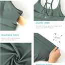 RUNNING GIRL Sports Bras for Women,Padded Sports Bra Tank Top Sexy Crisscross Back High Impact Longline Workout Yoga Bra (Green, S)