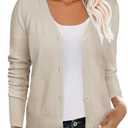 U.Vomade Women's Cardigans 3/4 Sleeve Open Front Cropped Cardigan Hollow Out Bolero Shrug S-XL