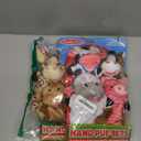 Melissa & Doug Animal Hand Puppets (Set of 2, 4 Animals in Each) - Zoo Friends and Farm Friends