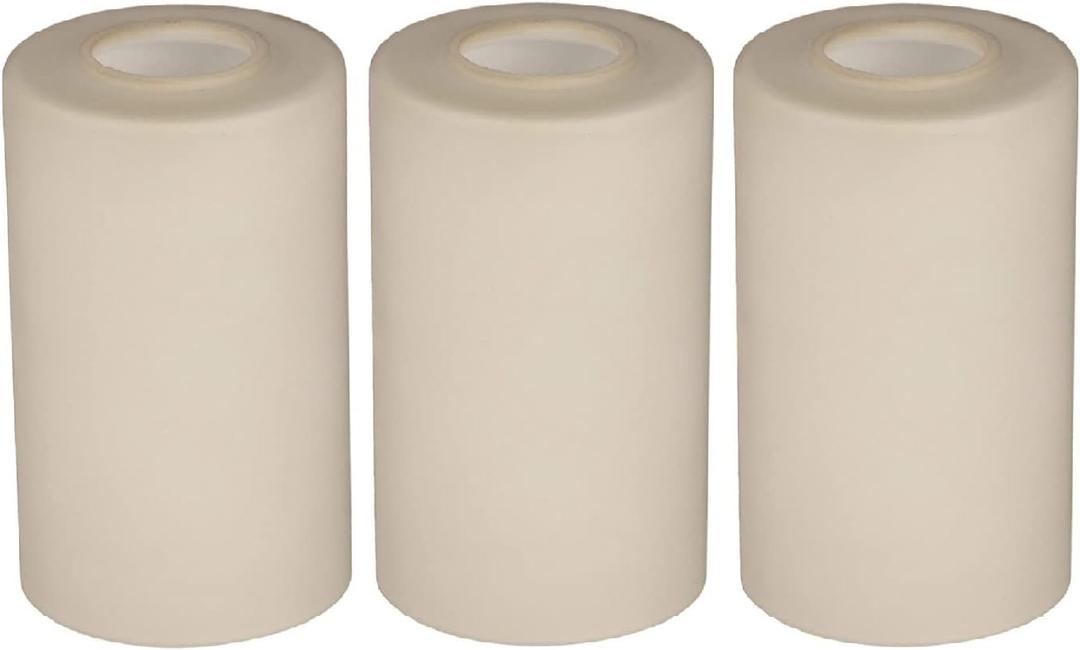 Rustic Amber Frosted Glass Lamp Shade Replacement with 1-5/8-Inch Opening for Chandelier Pendant Lighting Fixture Wall Sconce (3 Packs) A00107
