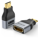 VCE Mini HDMI to HDMI Adapter, 8K@60Hz/4K@120Hz UHD Converter with GoldPlated Connectors and Alloy Housing 48Gbps HDMI 2.1 for Camera, Tablet, Laptop to TV, Monitor, Projector