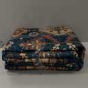 Ciicool Area Rug 5x7ft Washable Rugs for Living Room Non-Slip Indoor Rugs Large Low-Pile Mat Floor Carpet Vintage Rug for Bedroom Dinning Foyer Decor (Dark/Blue)