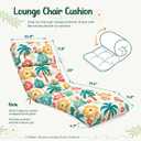Outdoor Lounge Chair Cushions Waterproof 75.1 x 22.8 x 4.7 Green Tree, 1 Pack