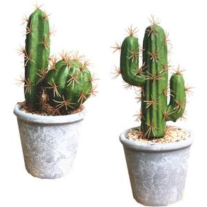 Artificial Succulent Plants Faux Cactus Decorative Succulents Potted Fake Cacti with Gray Pots Artificial Cactus for Bathroom/Home Decor House Decorations(B Set)