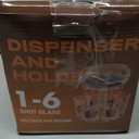 Adjustable Shot Glass Dispenser and Holder Made of Food Grade Plexiglass, Shot Dispenser with 6 Drinking Glasses for Kinds of Parties (Clear)