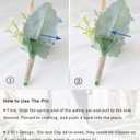 Rose Boutonnieres for Men Wedding Groom and Groomsmen Boutonniere for Rustic Fall Vintage Wedding Prom, Dusty Blue,Set of 10