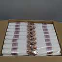 100 Pack Rose Gold Plastic Silverware with Pre Rolled Napkins for 100 Guests, Heavyweight Rose Gold Disposable Utensils Sets Includes 300 Plastic Cutlery, 100 Napkins for Party & Wedding