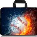 11" 11.6" 12" 12.1" 12.5" inch Laptop Carrying Bag Chromebook Case Notebook Ultrabook Bag Tablet Cover Neoprene Fit Samsung Google Acer HP DELL Lenovo Asus (11 11.6 12.1 12.2 inch, Baseball Fire)