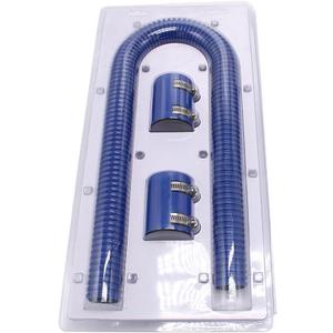 1 Set Blue 36" Long Universal Flexible Stainless Steel Radiator Hose Kit Fits for Chevy/Ford/ Mopar