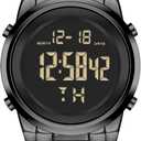 Military Digital Sport Watch for Men, Waterproof, Tactical Diving Watch (J-Black-S)