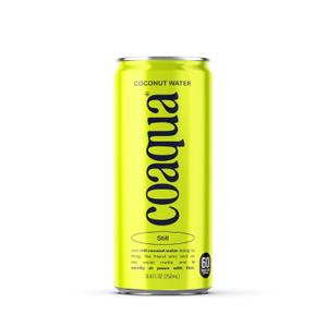 CoAqua Organic Coconut Water, 6 Pack, Natural Electrolytes for Hydration, Naturally Sweet Electrolyte Drink Potassium, Pure Coconut Water Not from Concentrate, Fat Free, Low Sugar, 8.4 Fl Oz Cans (EXP 03/12/27)