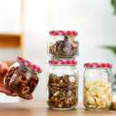 Veemoon 40pcs Regular Mouth Mason Jar Iron Lids Jam Canning Sealing Lids Red White Checked Canning Screw Caps for Sauce and Food Jelly Storage Bottle (2.48/2.28 Inch)