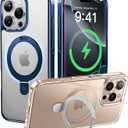 CASEKOO Blue Titanium for iPhone 16 Pro Max Case with Magnetic Ring Stand [Compatible with MagSafe] [16FT Military-Grade Protection] Shockproof Polished Frame Phone Grip Cover 6.9 inch