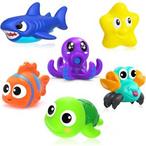Bath Toys,Mold Free Baby Bath Toys for Toddlers 1-3,No Hole Bath Toys for Babies 6-12 Months,Bath Tub Toys for Toddlers 1-3,Water Toys Shower Toys Pool Toys for 1-4 Years Old Boys Girls Kids