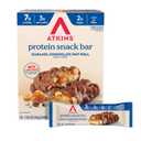 Atkins Caramel Chocolate Nut Roll Snack Bar, Protein Snack , 7g Protein, 2g Sugar, High Fiber Snack, 16 Count (EXP 04/22/27)