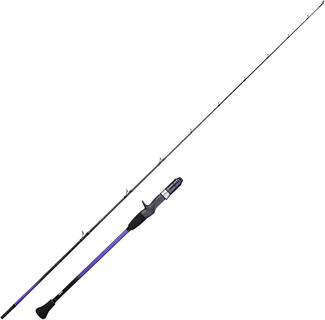 Cruiser Shadow Saltwater Fishing Rod 6' 6'3' 6'6'' Spinning & Casting Rod with Full Fuji A Guides and Fuji Reel Seat for Grouper Amberjack Tuna Cobia Wahoo and Mahi-mahi