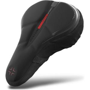 WITTKOP Bike Seat Cushion Made of Comfy Memory Foam I Bike seat Cover for Men & Women with Ergonomic 3-Zone-Concept I Bike Saddle Cover, for peleton seat cushin, Bicycle seat Cushion