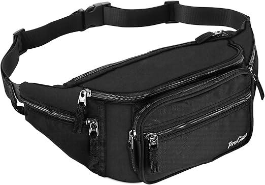 ProCase Fanny Pack Waist Packs for Men Women, Waist Bag Hip Pack for Travel Hiking Running Outdoor Sports