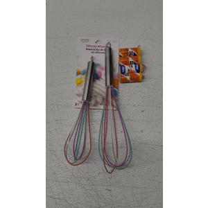 Set of 2: TERRO T518 Fly Trap Indoor Housefly, 4 Pack, Sticky Fly Trap Indoor Hanging + CRAVE Silicone Rainbow Whisk 2ct