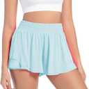 Athletic Running Shorts for Women High Waisted Flowy Shorts Butterfly Summer Gym Workout Golf Active Tennis Skorts (XL)
