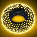 300LED String Lights - Indoor/Outdoor Use, 8 Modes, 100FT Fairy Lights, IP44 Waterproof for Xmas Patio Yard Fence Deck Balcony Garden Decor - Warm White