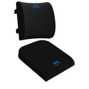 Everlasting Comfort Lumbar Support Pillow & Wheelchair Cushion Bundle - Office Chair Back Support Improves Posture, Eases Back Pain - Ventilated Gel Seat Cushion for Chair, Seniors, & Adults