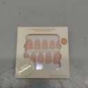 Celebritips Press On Nails - Salon U-ltimate | Bare Milk, Extra Short Almond Nails, Reusable | 16 sizes - 32 Nails Kit with Glue and Sticky Tabs